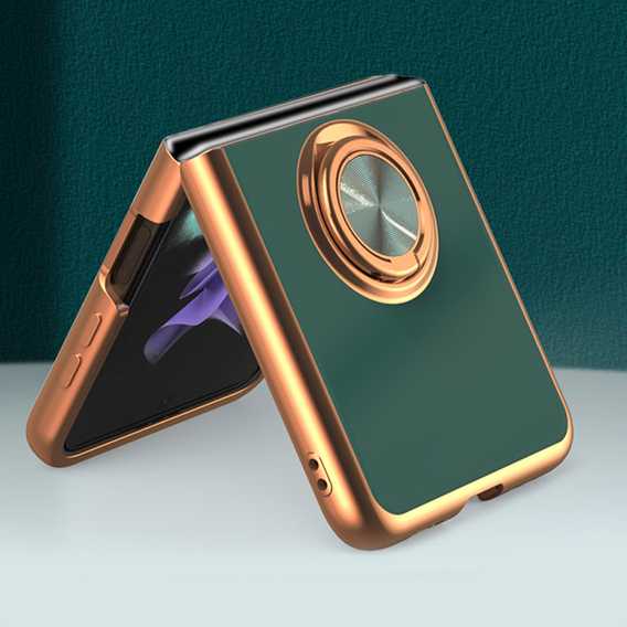 Etui do Samsung Galaxy Z Flip3 5G, Electro Ring, zielone