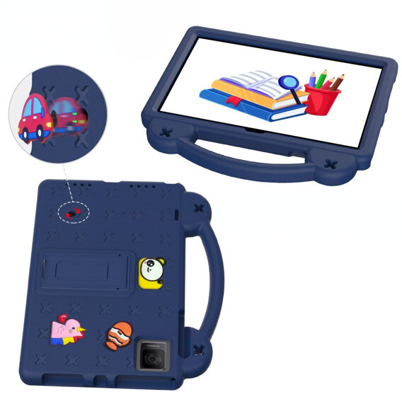 Etui do T Tablet 5G, Cute Patterns, z podstawką, Granatowe