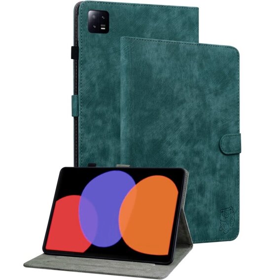 Etui do Xiaomi Pad 6, Wallet Pen Slot, zielone