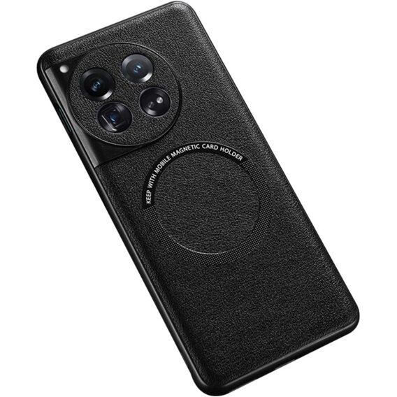 Etui do Xiaomi Poco F6, Leather Hybrid MagSafe, czarne