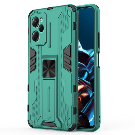 Etui do Xiaomi Poco X5 Pro 5G, Military kickstand, zielone