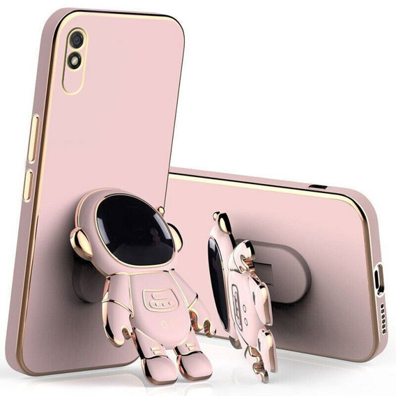 Etui do Xiaomi Redmi 9A, Astronaut, różowe rose gold