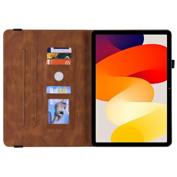 Etui do Xiaomi Redmi Pad SE 11", Motyle, brązowe