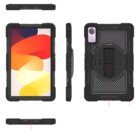 Etui do Xiaomi Redmi Pad SE 11", Pancerne Ochronne, Czarne