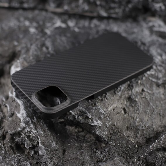 Etui do iPhone 13, karbonowe Carbon Fiber, czarne