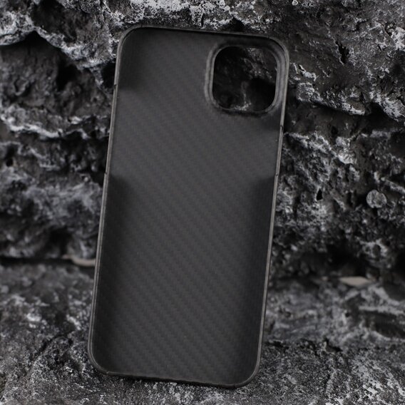 Etui do iPhone 13, karbonowe Carbon Fiber, czarne