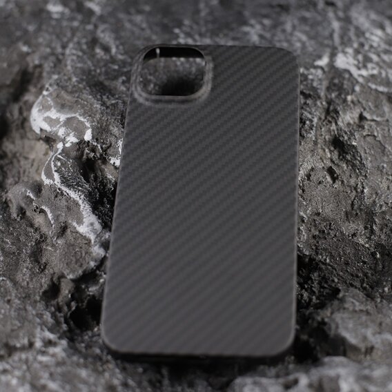 Etui do iPhone 13, karbonowe Carbon Fiber, czarne