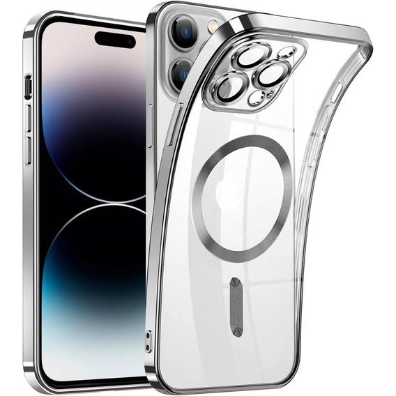 Etui do iPhone 14 Pro, MagSafe Hybrid, srebrne
