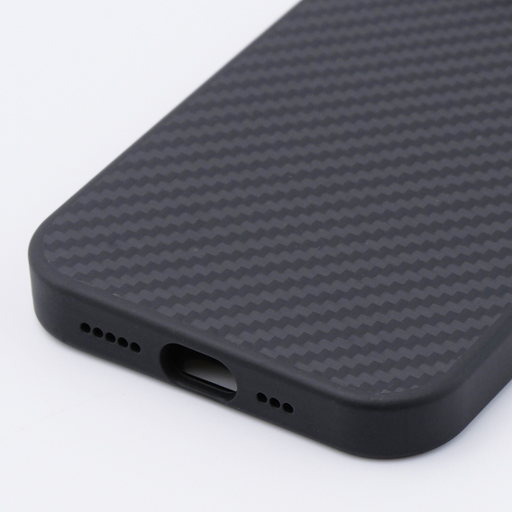 Etui do iPhone 15 Pro, Aramid Carbon Fiber, czarne