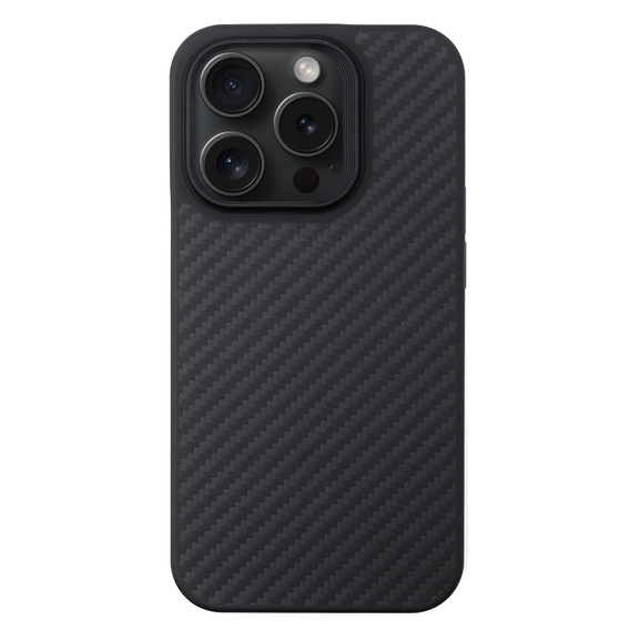 Etui do iPhone 15 Pro, Aramid Carbon Fiber, czarne