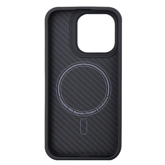 Etui do iPhone 15 Pro, Aramid Carbon Fiber, czarne