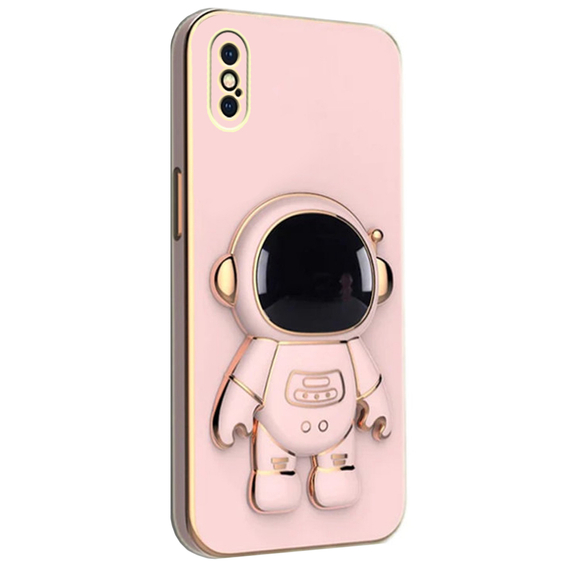 Etui do iPhone X / XS, Astronaut, różowe