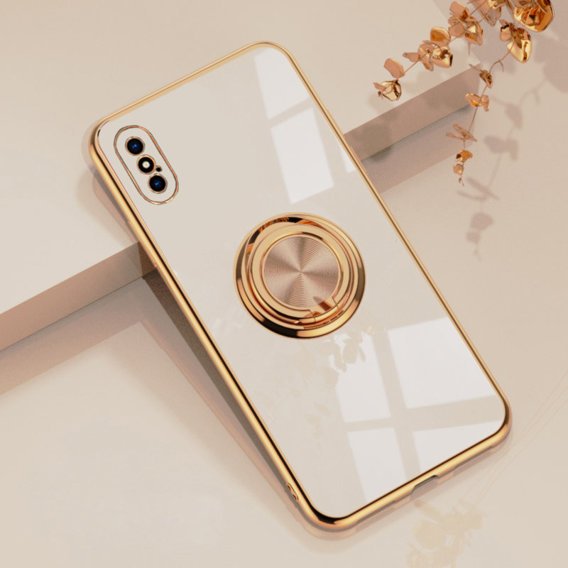 Etui do iPhone X/XS, Electro Ring, złote