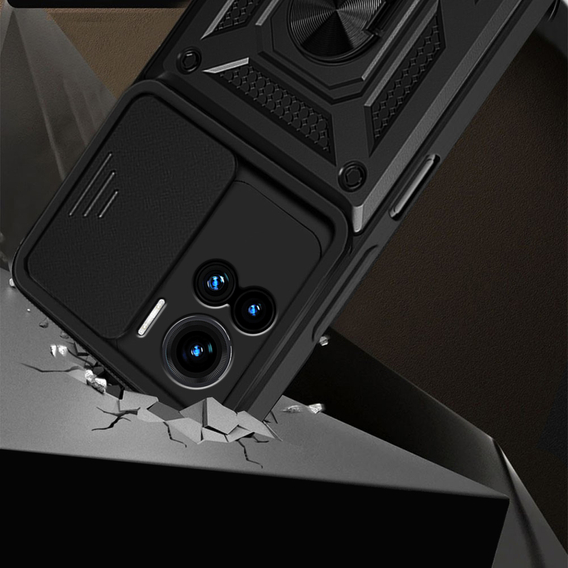 Etui pancerne do Motorola Edge 30 Ultra 5G, CamShield Slide, czarne