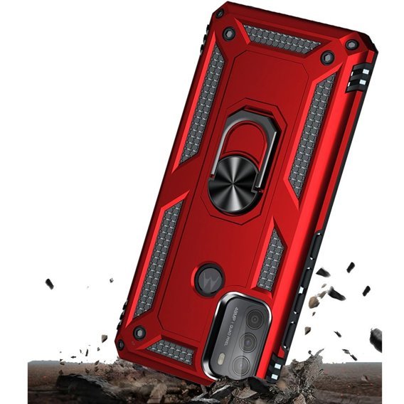 Etui pancerne do Motorola Moto G50, Nox Case Ring, czerwone