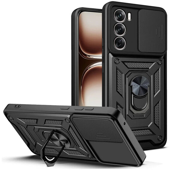 Etui pancerne do Oppo Reno 12, CamShield Slide, czarne