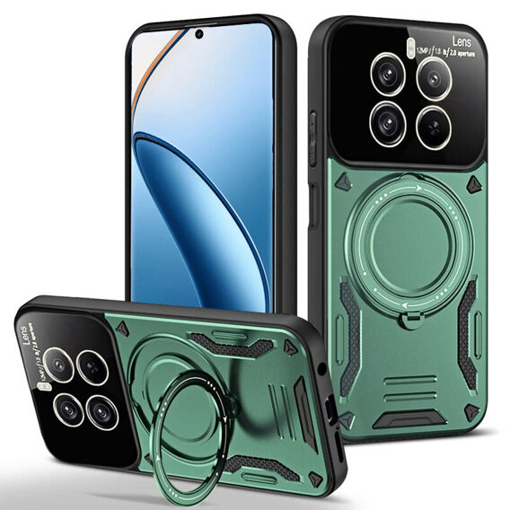 Etui pancerne do Realme 12 Pro 5G / 12 Pro+ 5G, Magnetic Ring, zielone