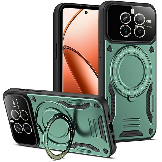 Etui pancerne do Realme 12 Pro 5G / 12 Pro+ 5G, Magnetic Ring, zielone