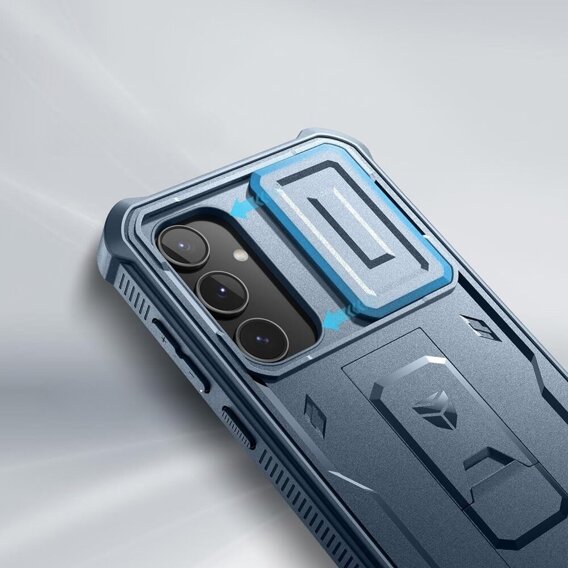 Etui pancerne do Samsung Galaxy A35, Dexnor Full Body, niebieskie