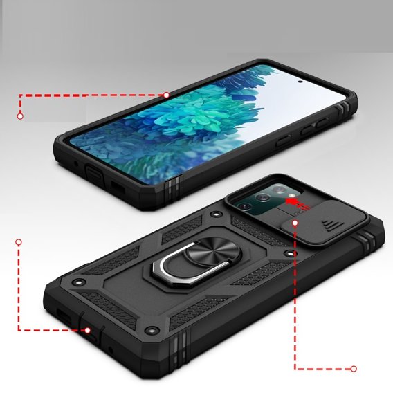 Etui pancerne do Samsung Galaxy S20 FE, CamShield Slide, czarne