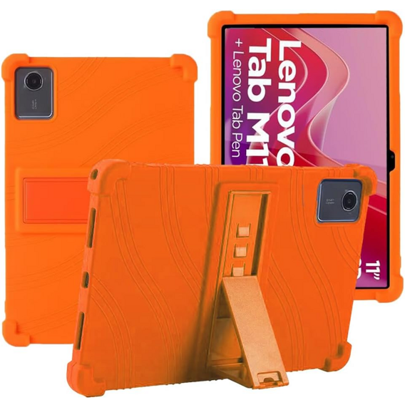 Etui silikonowe do Lenovo Tab M11, Impact, pancerne, pomarańczowe