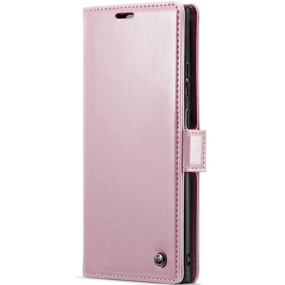 Etui z klapką CASEME do Samsung Galaxy Note 20 Ultra, Waxy Textured, różowe