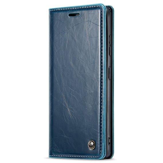 Etui z klapką CASEME do Samsung Galaxy S20 FE / 5G, Waxy Textured, niebieskie
