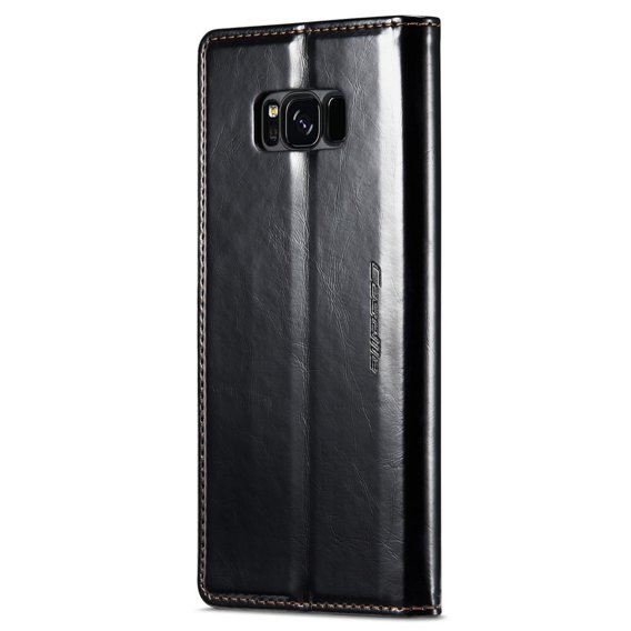 Etui z klapką CASEME do Samsung Galaxy S8+ Plus, Waxy Textured, czarne