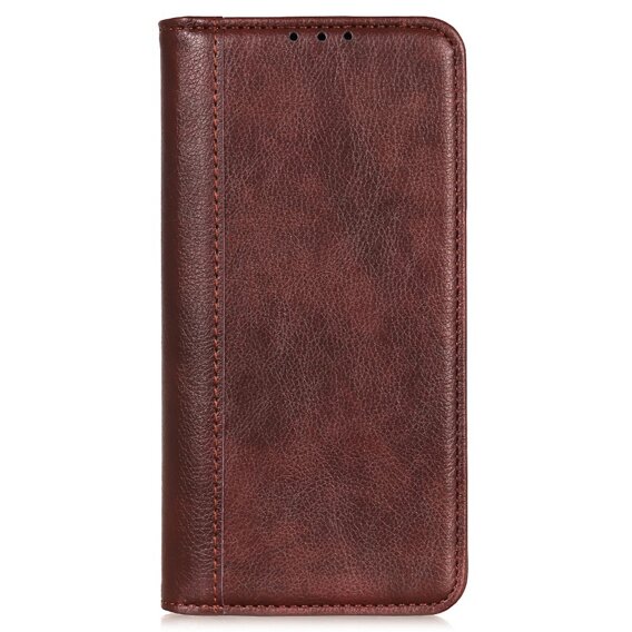 Etui z klapką do Motorola Edge 50 Pro, Split Leather, brązowe