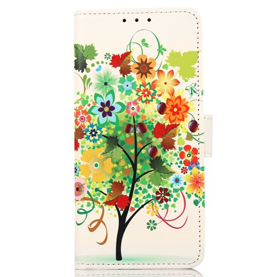 Etui z klapką do Motorola Moto E13, Wallet, Flower Tree zielone