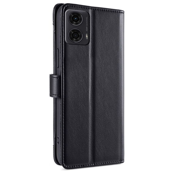 Etui z klapką do Motorola Moto G04 / G24 / G24 Power, Wallet Zipper Pocket, czarne