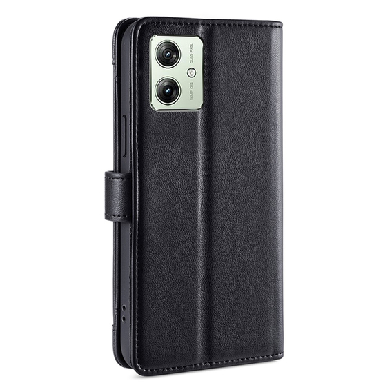 Etui z klapką do Motorola Moto G54 5G, Wallet Zipper Pocket, czarne