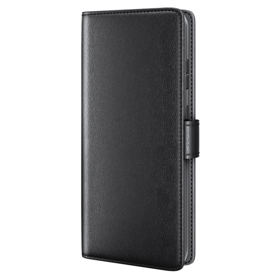 Etui z klapką do OnePlus 12 5G, Split Leather, czarne