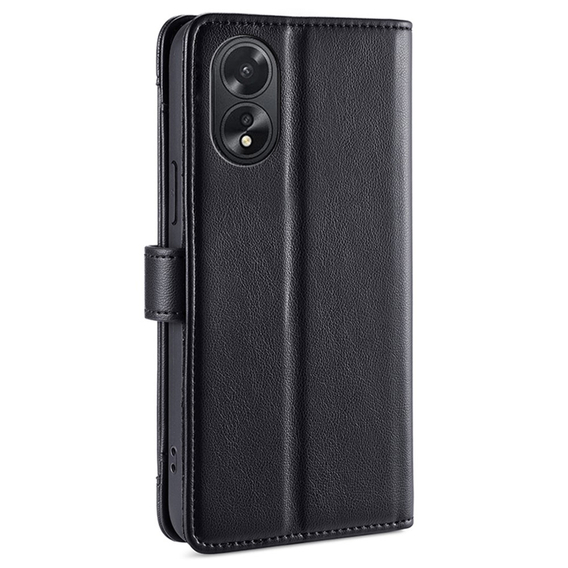 Etui z klapką do Oppo A38 / A18 4G, Wallet Zipper Pocket, czarne