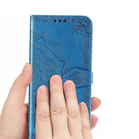 Etui z klapką do Oppo A80, Mandala, niebieskie