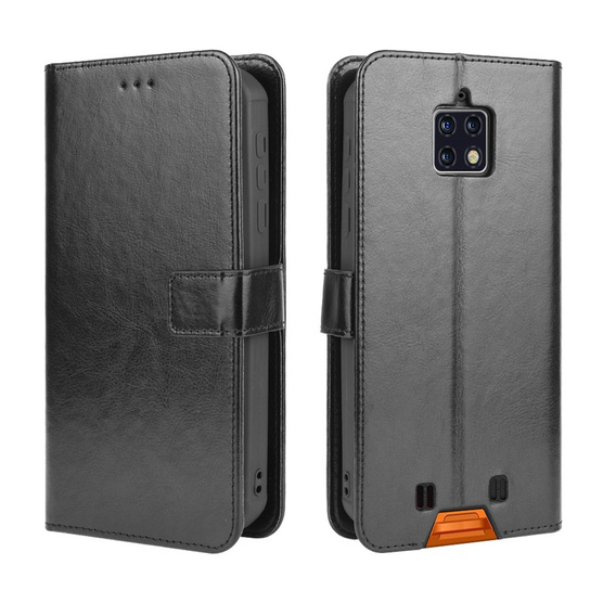 Etui z klapką do Oukitel WP6, Obudowa Pokrowiec Portfel Case, Czarne