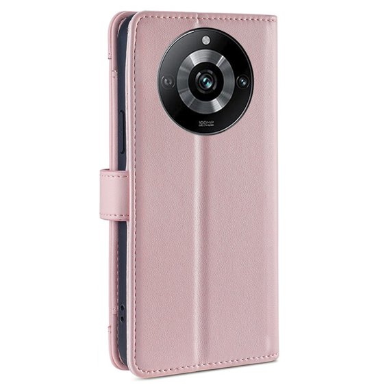 Etui z klapką do Realme 11 Pro 5G / Pro+ 5G, Wallet Zipper Pocket, różowe