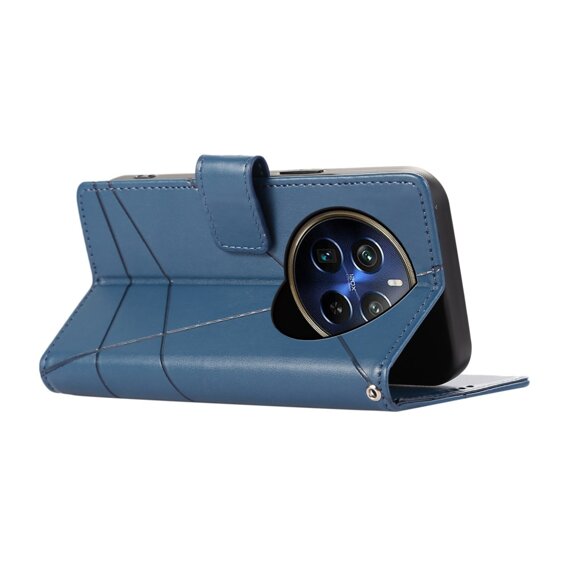 Etui z klapką do Realme 12 Pro 5G / 12 Pro+ 5G, Leather Line Wallet, niebieskie
