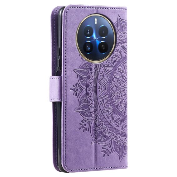 Etui z klapką do Realme 12 Pro 5G / 12 Pro+ 5G, Mandala, fioletowe