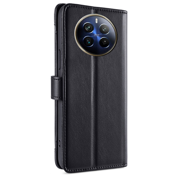 Etui z klapką do Realme 12 Pro 5G / 12 Pro+ 5G, Wallet Zipper Pocket, czarne