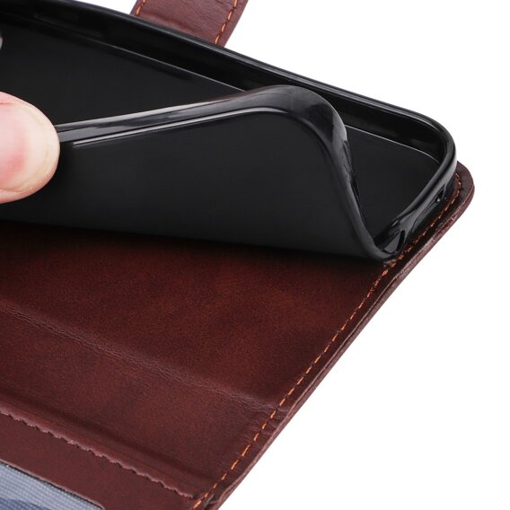 Etui z klapką do Realme C67, Leather Wallet, brązowe