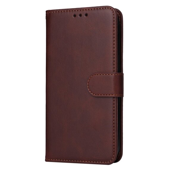 Etui z klapką do Realme C67, Leather Wallet, brązowe