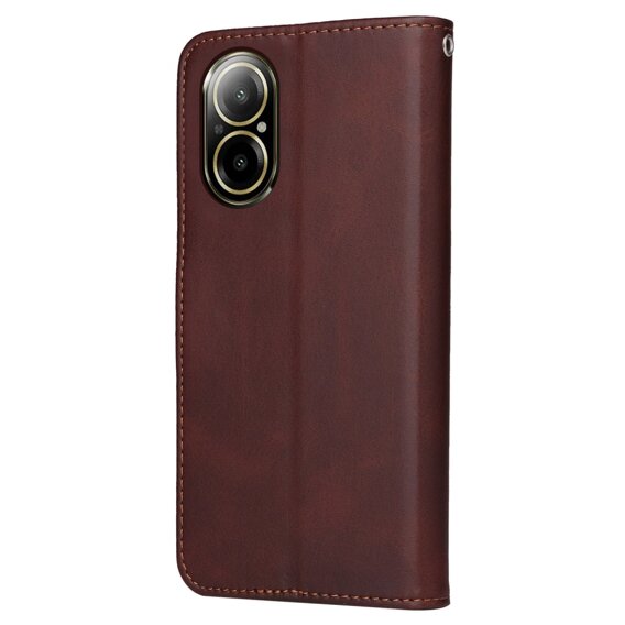 Etui z klapką do Realme C67, Leather Wallet, brązowe