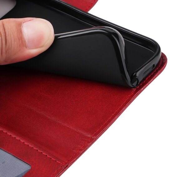 Etui z klapką do Realme C67, Leather Wallet, czerwone