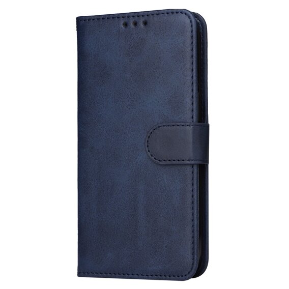 Etui z klapką do Realme C67, Leather Wallet, granatowe