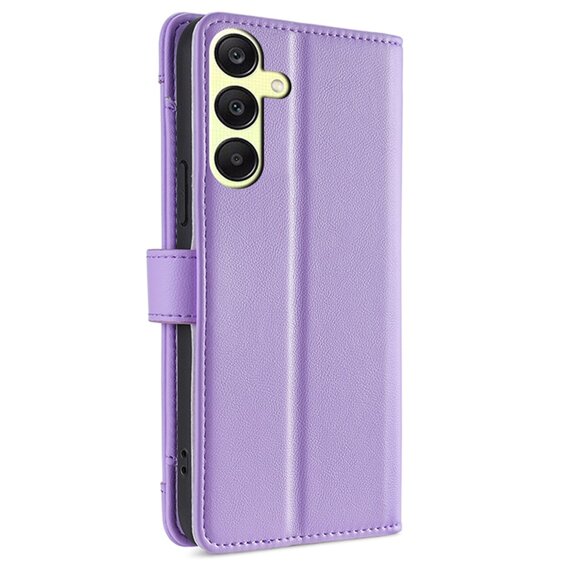 Etui z klapką do Samsung Galaxy A25 5G, Wallet Zipper Pocket, fioletowe