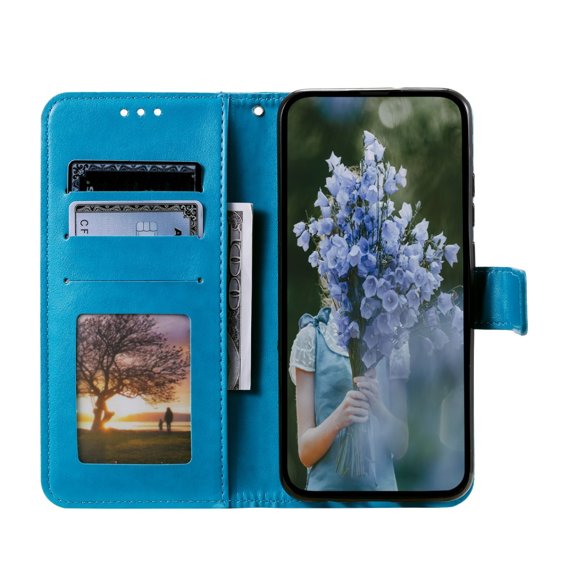 Etui z klapką do Samsung Galaxy A34 5G, Mandala, niebieskie