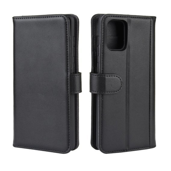 Etui z klapką do Samsung Galaxy A51, Leather Flexi Book, czarne