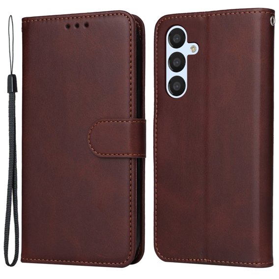 Etui z klapką do Samsung Galaxy A54 5G, Leather Wallet, brązowe