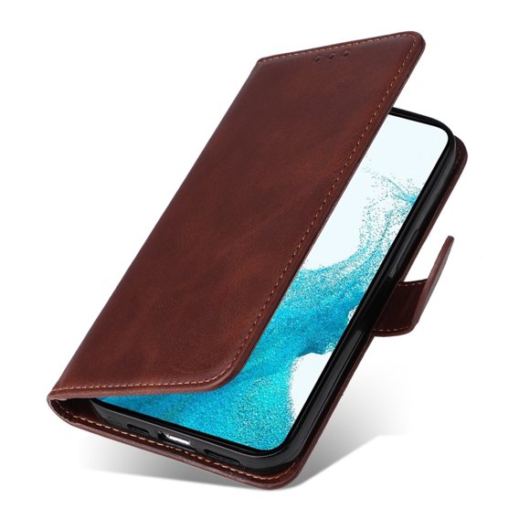 Etui z klapką do Samsung Galaxy A54 5G, Leather Wallet, brązowe